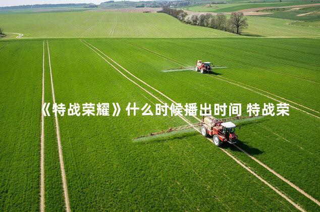 《特战荣耀》什么时候播出时间 特战荣耀什么时候播放